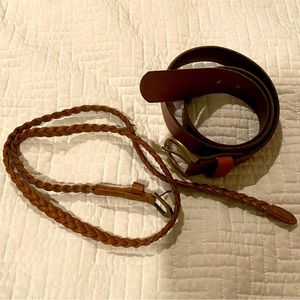Two brown belts from Target - size small